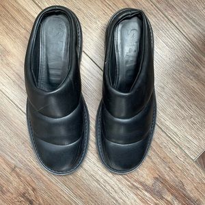 Staud Astro quilted vegan leather mules